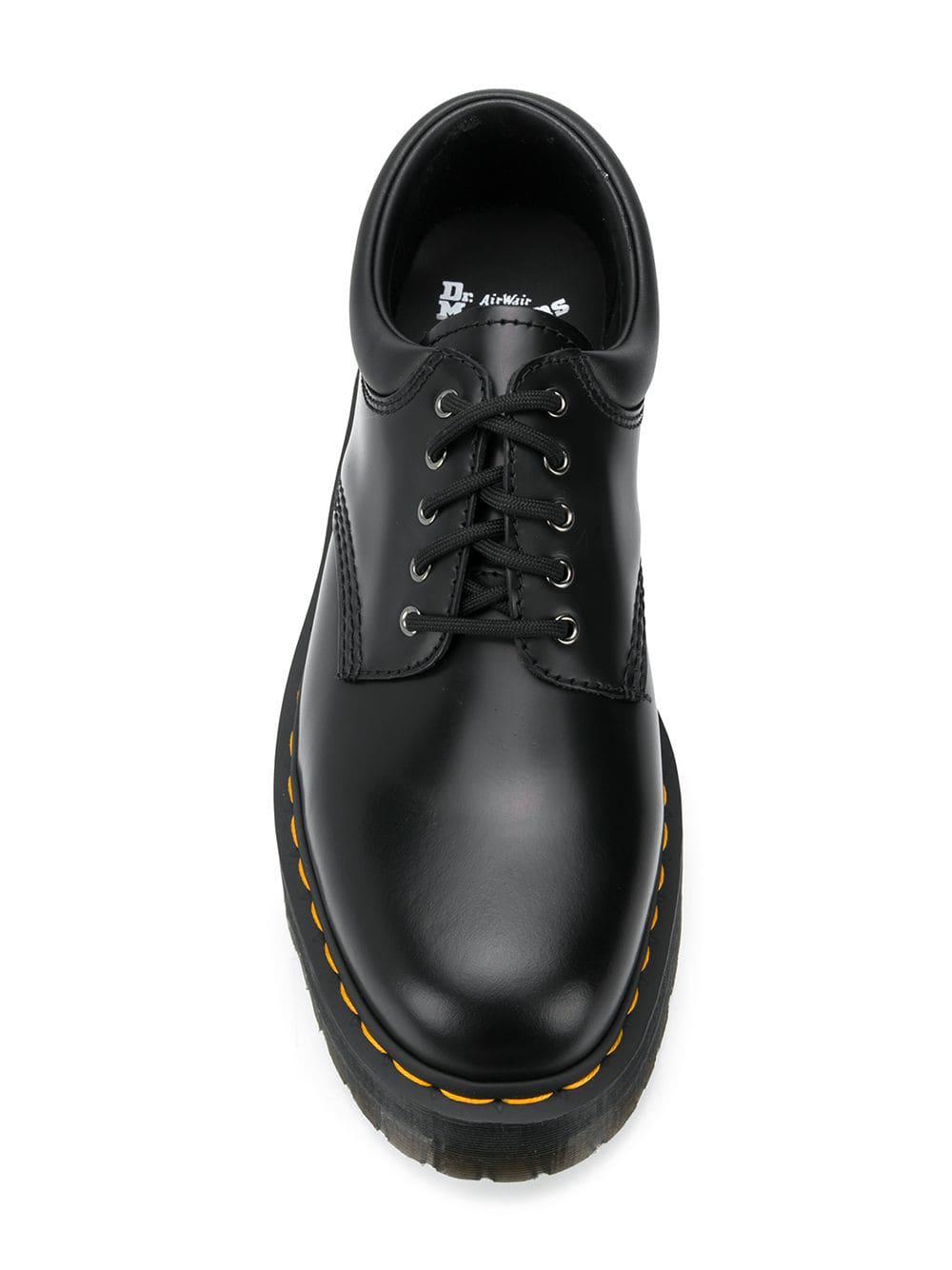 black chunky heel loafers