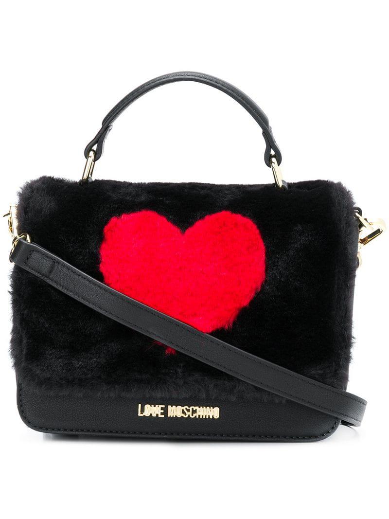 love moschino faux fur bag