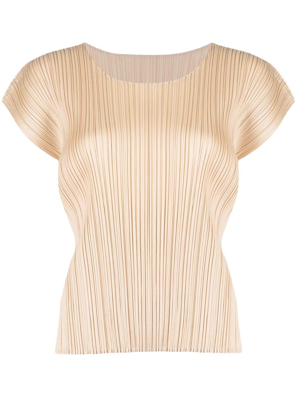 Issey Miyake Pleats Please June Top in Dark Brown