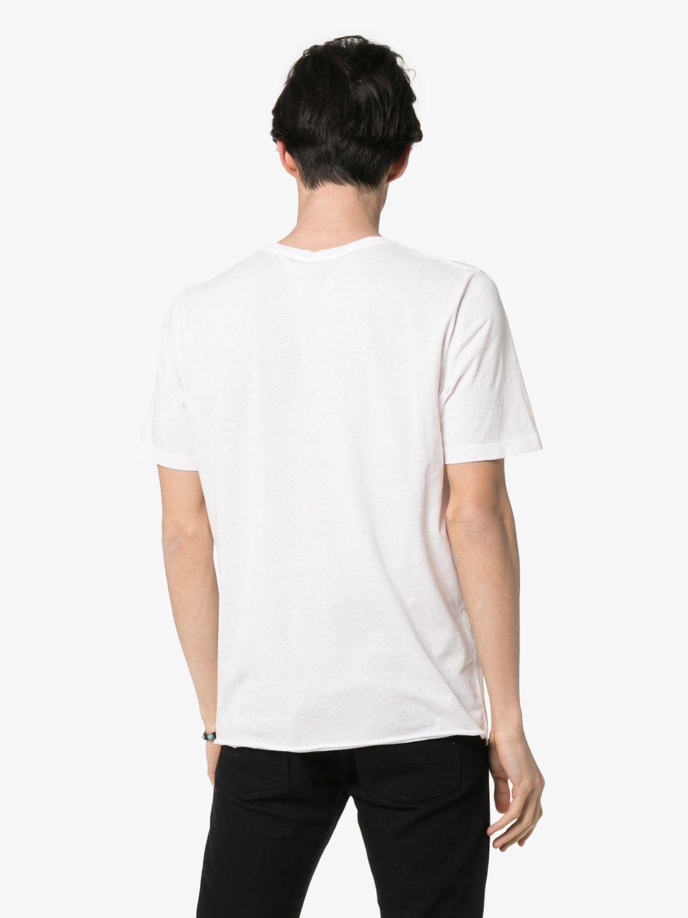 Saint Laurent Rainbow Script Logo Cotton T-shirt in White for Men 