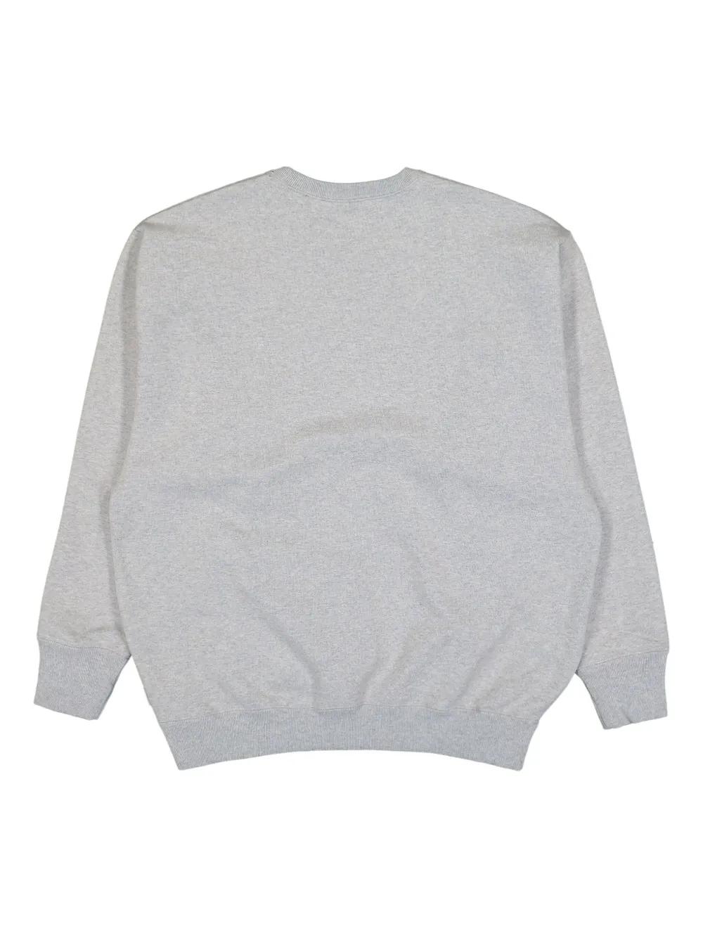 WTAPS DESIGN CREW NECK 05 SWEAT スウェット WTAPS® Logo-Embroidered Appliquéd Cotton-Blend Jersey