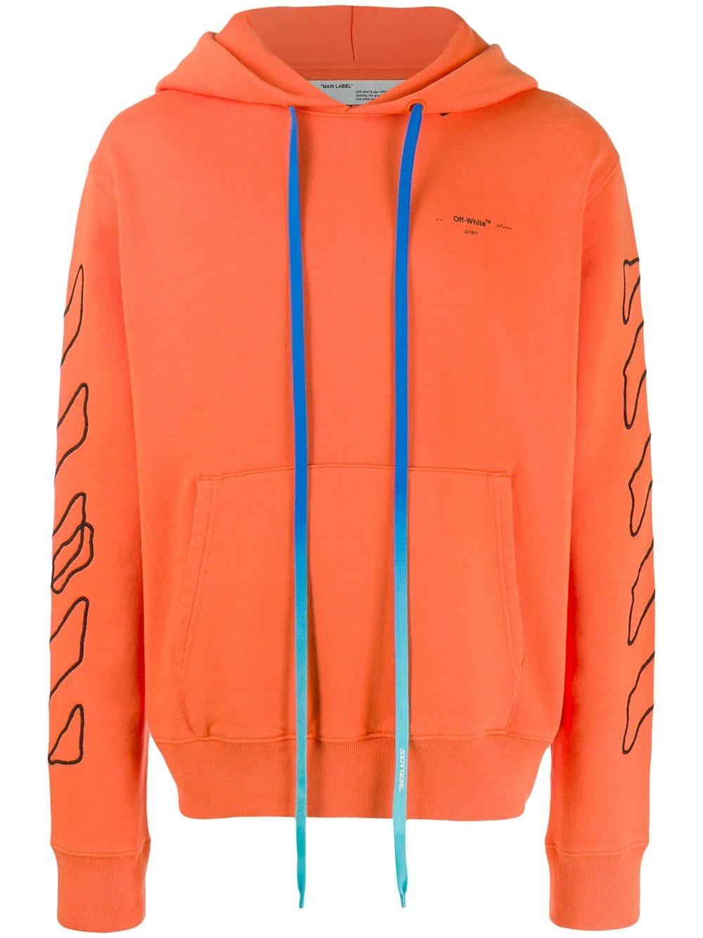 Off-White c/o Virgil Abloh Abstract Arrow Logo Hoodie in Orange
