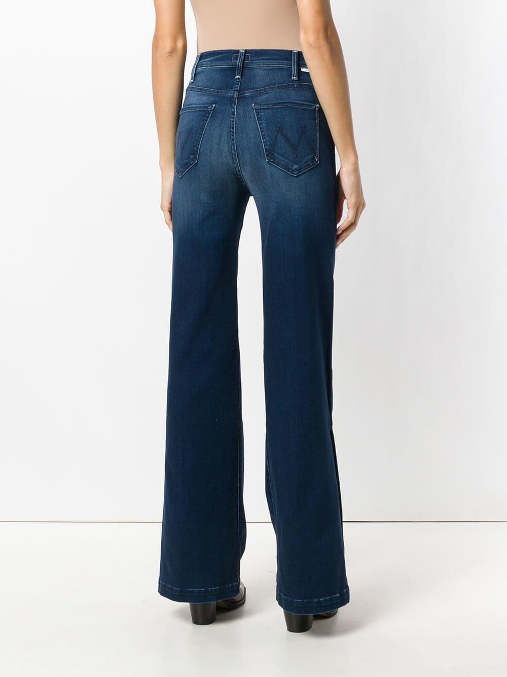 flared pants with side slits