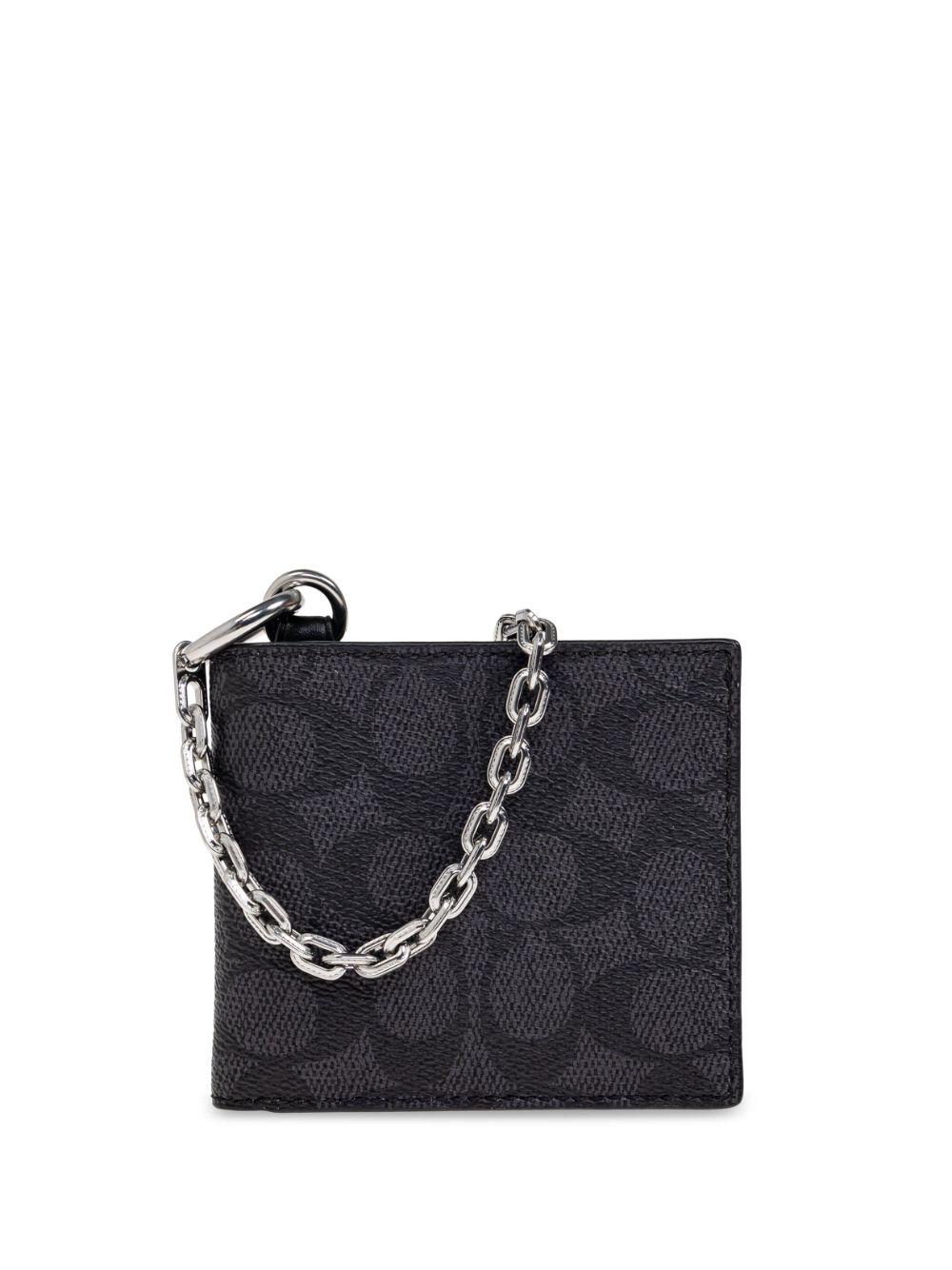 COACH Monogram Bi Fold Wallet in Black for Men Lyst UK