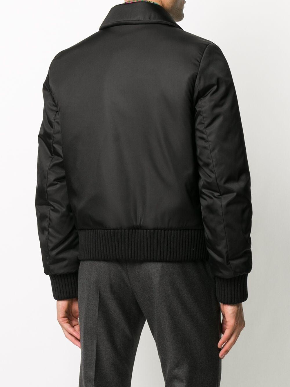 Prada Synthetic Re-nylon Zipped Bomber Jacket in Black for Men - Save ...