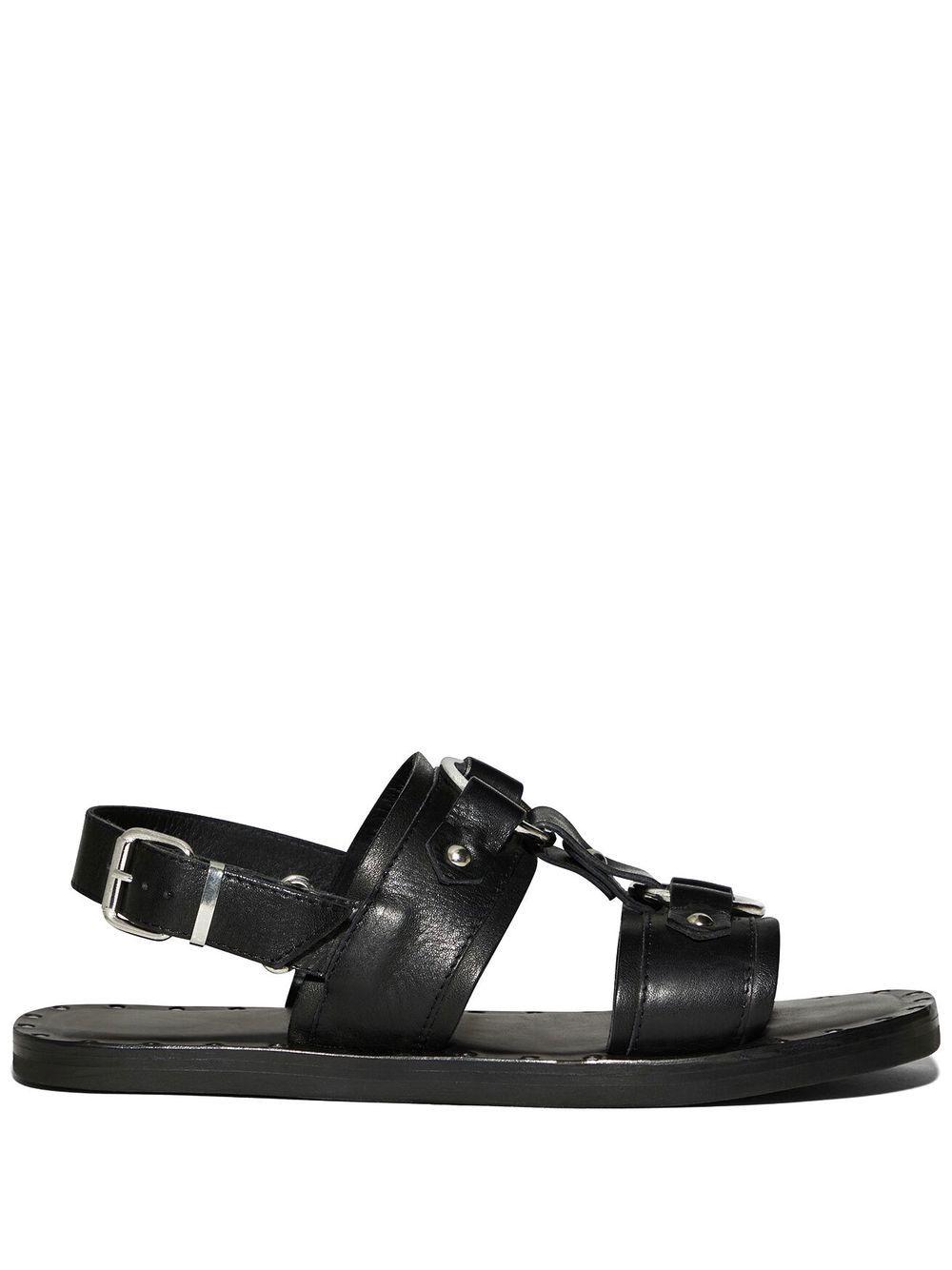 DSquared² Stud-detail Calf-leather Sandals in Black for Men | Lyst