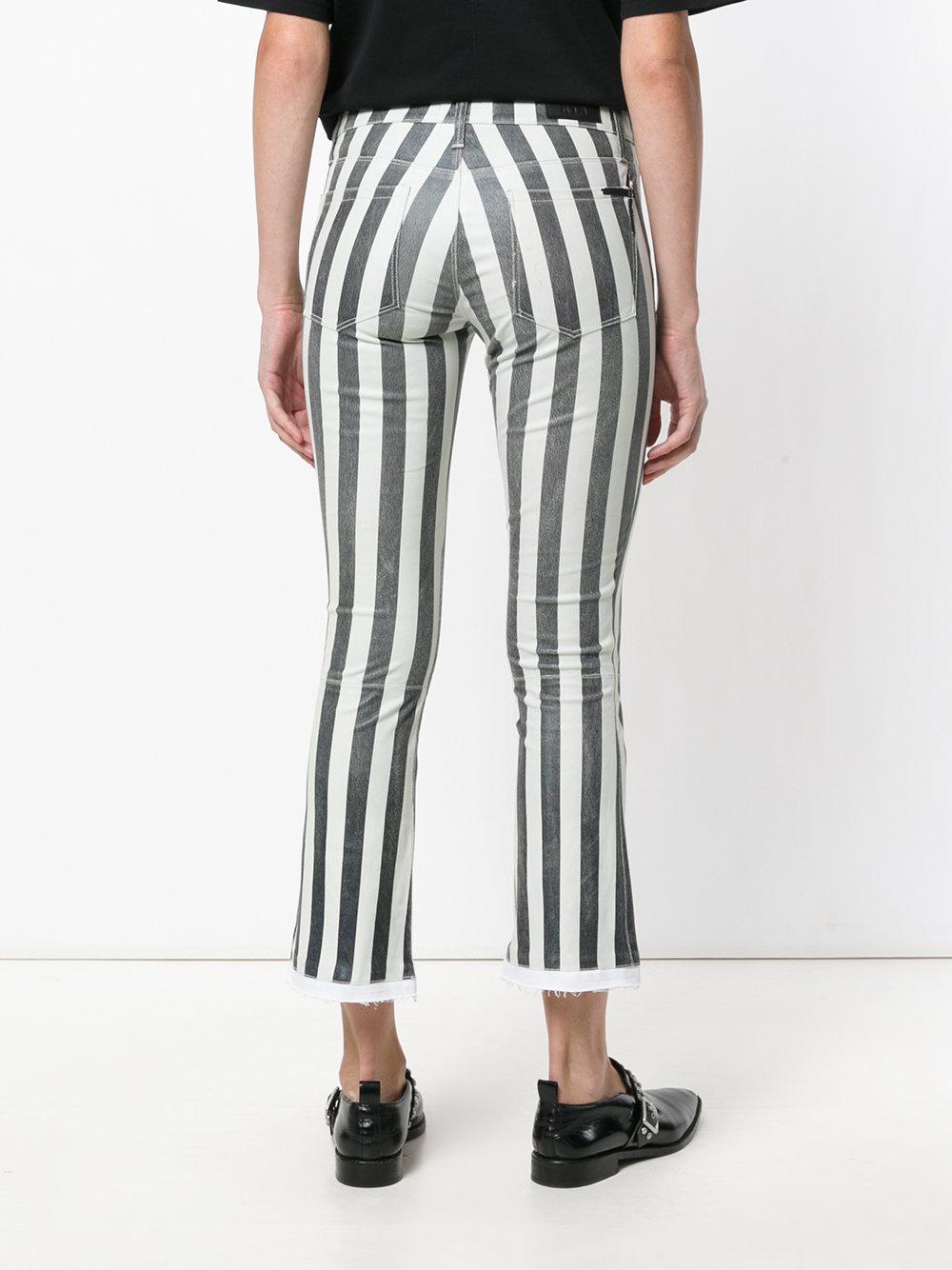 striped cropped pants