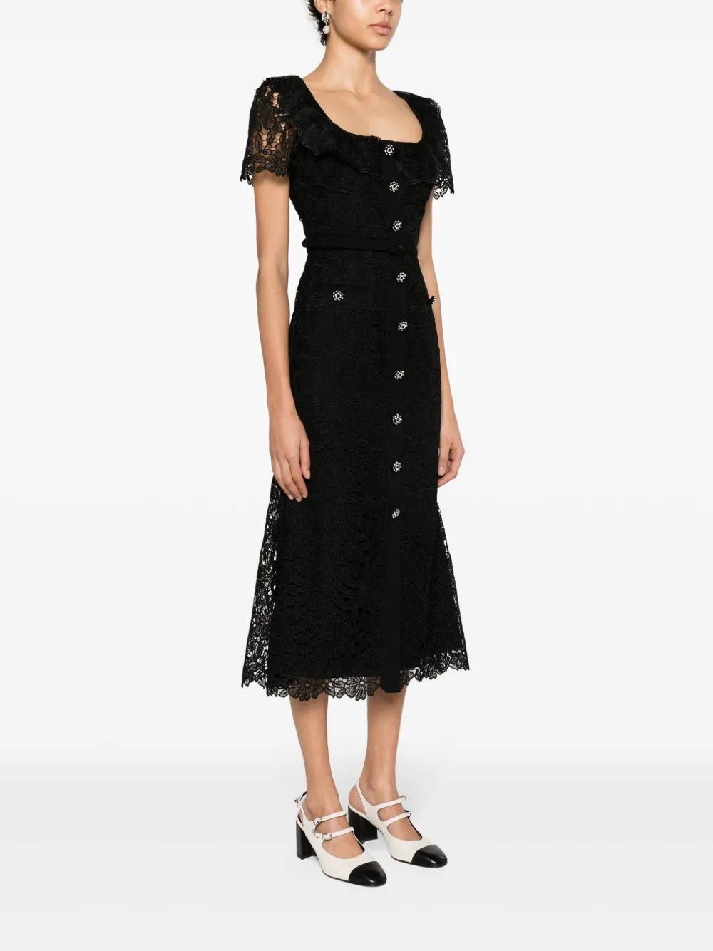 ワンピース SELF PORTRAIT Lace midi dress with jewel button Self Portrait Midi lace dress with jewel buttons | PF25020MBL