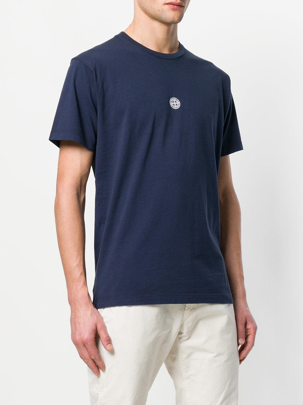 Stone Island 68-15 Logo Print T-shirt in Blue for Men | Lyst