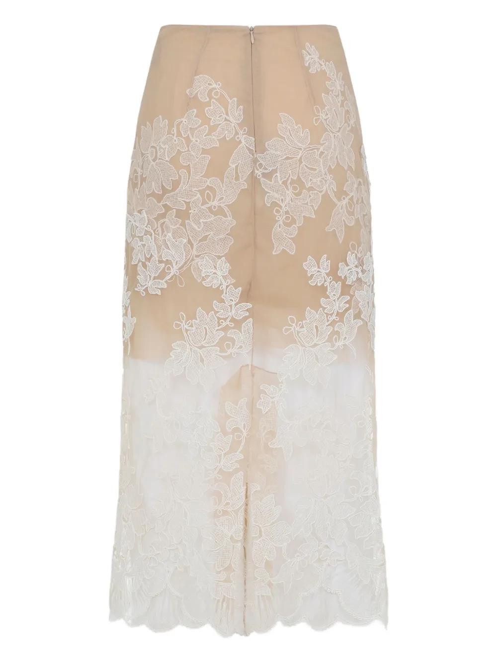スカート ERMANNO SCERVINO SS25 Lace skirt (D462O726IFJ 95708) Ermanno Scervino Lace Skirt - Black - Women | D462O726IFJ95708