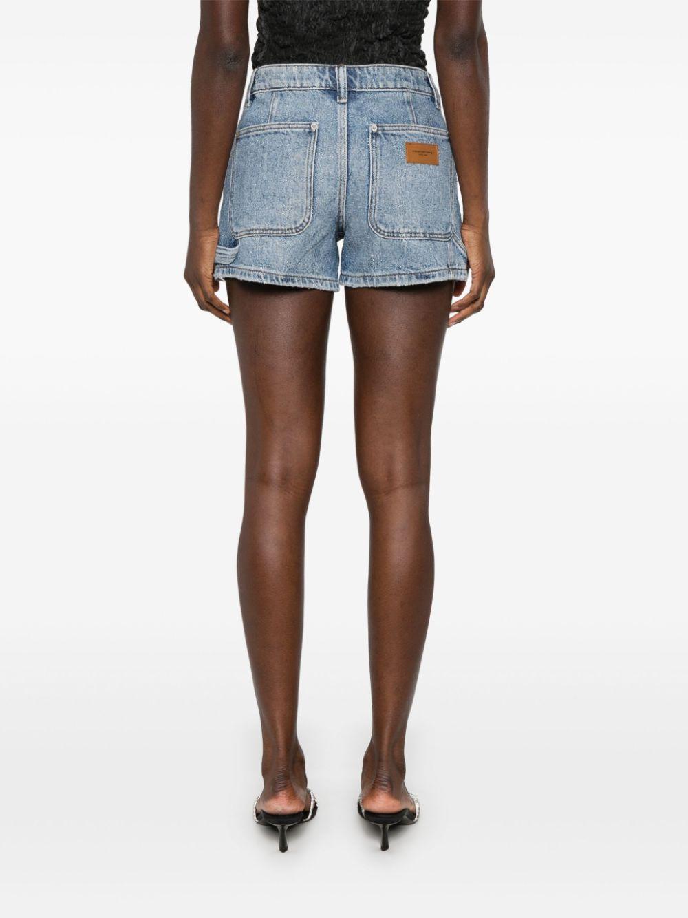 Alexander Wang レディース ブルー ハイウエスト ショートパンツ 