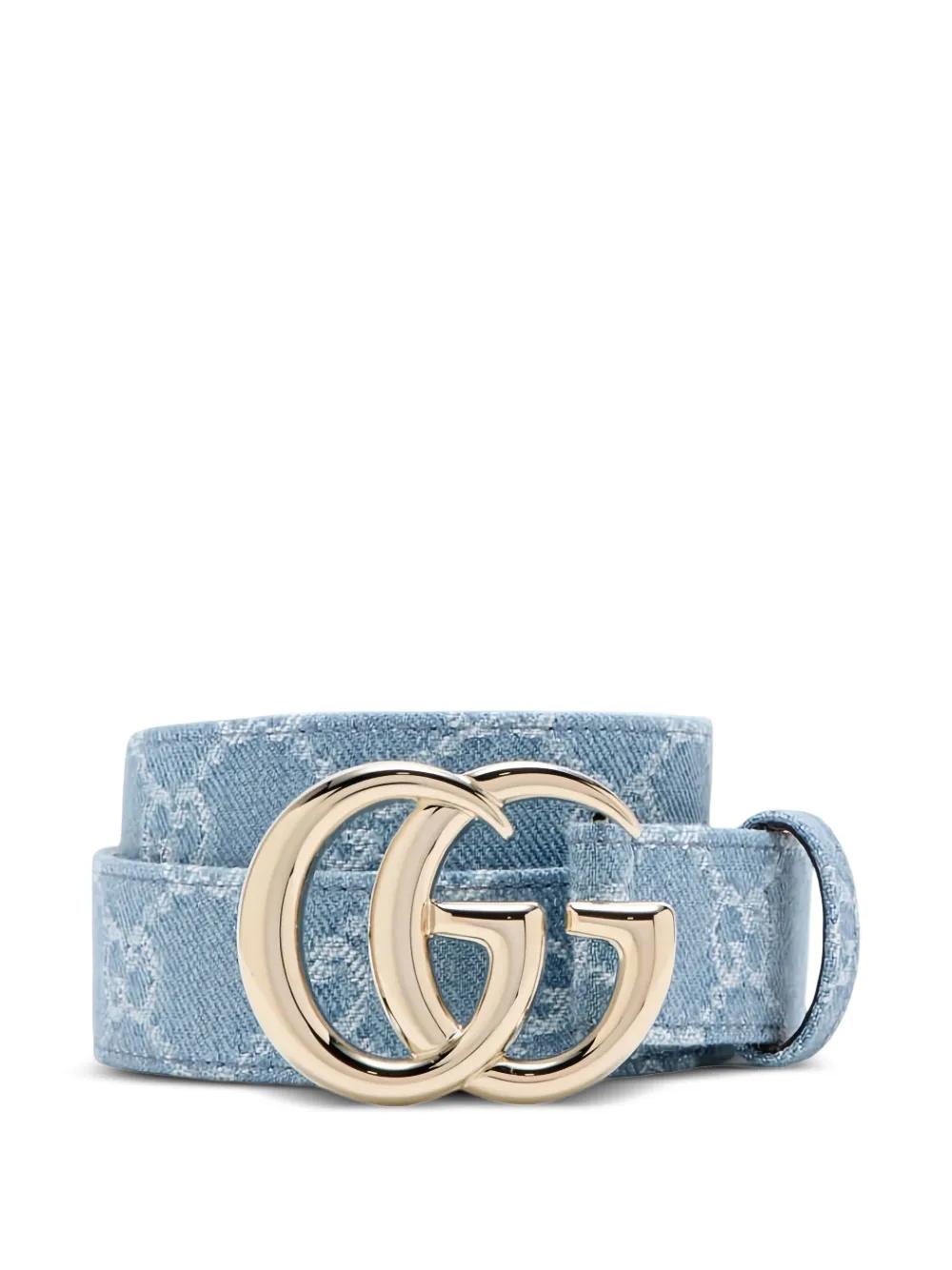 GUCCI GGモノグラム ベルト Gucci GG モノグラム デニムベルト ブルー | Lyst