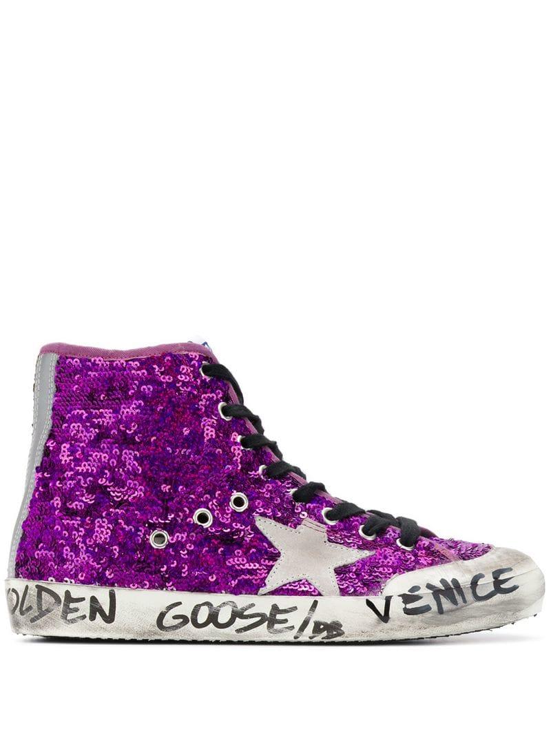 Golden Goose Deluxe Brand Sequined Venice Sneakers in Purple Lyst