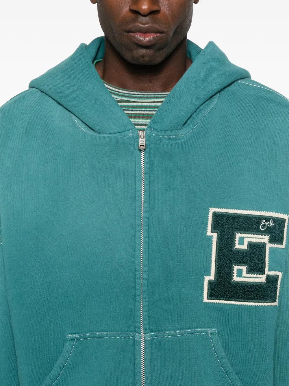 ERL ジップパーカー RIDEZ SKULL MC ZIP PARKA 12oz 厚手スカル ジップパーカー RHD04