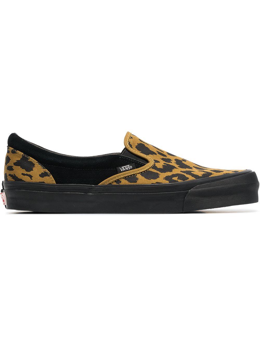 Vans Suede Black And Yellow Vault Ua Og Leopard Print Slip On Sneakers ...