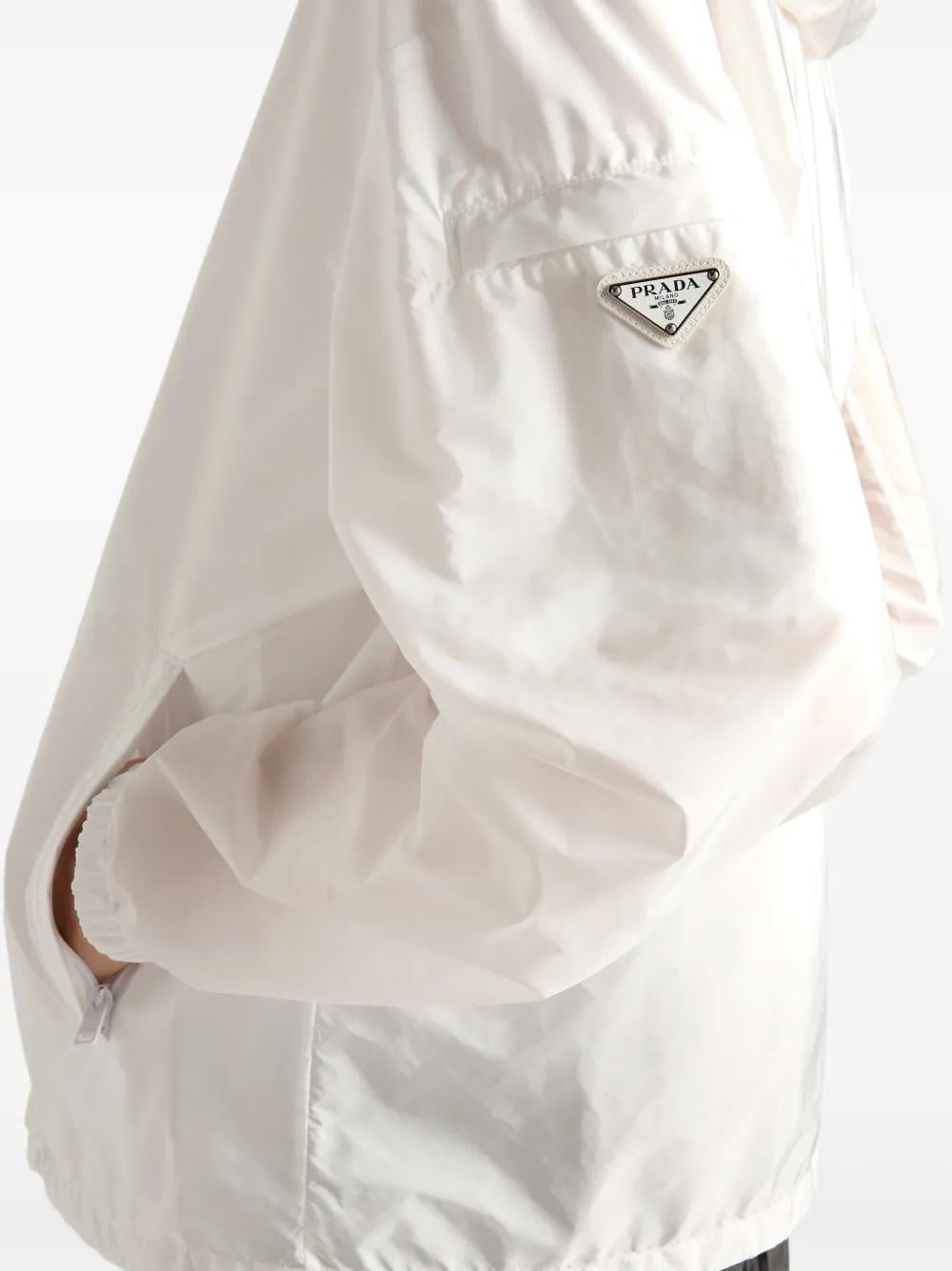 Prada Logo-Triangle Jacket in White for Men | Lyst