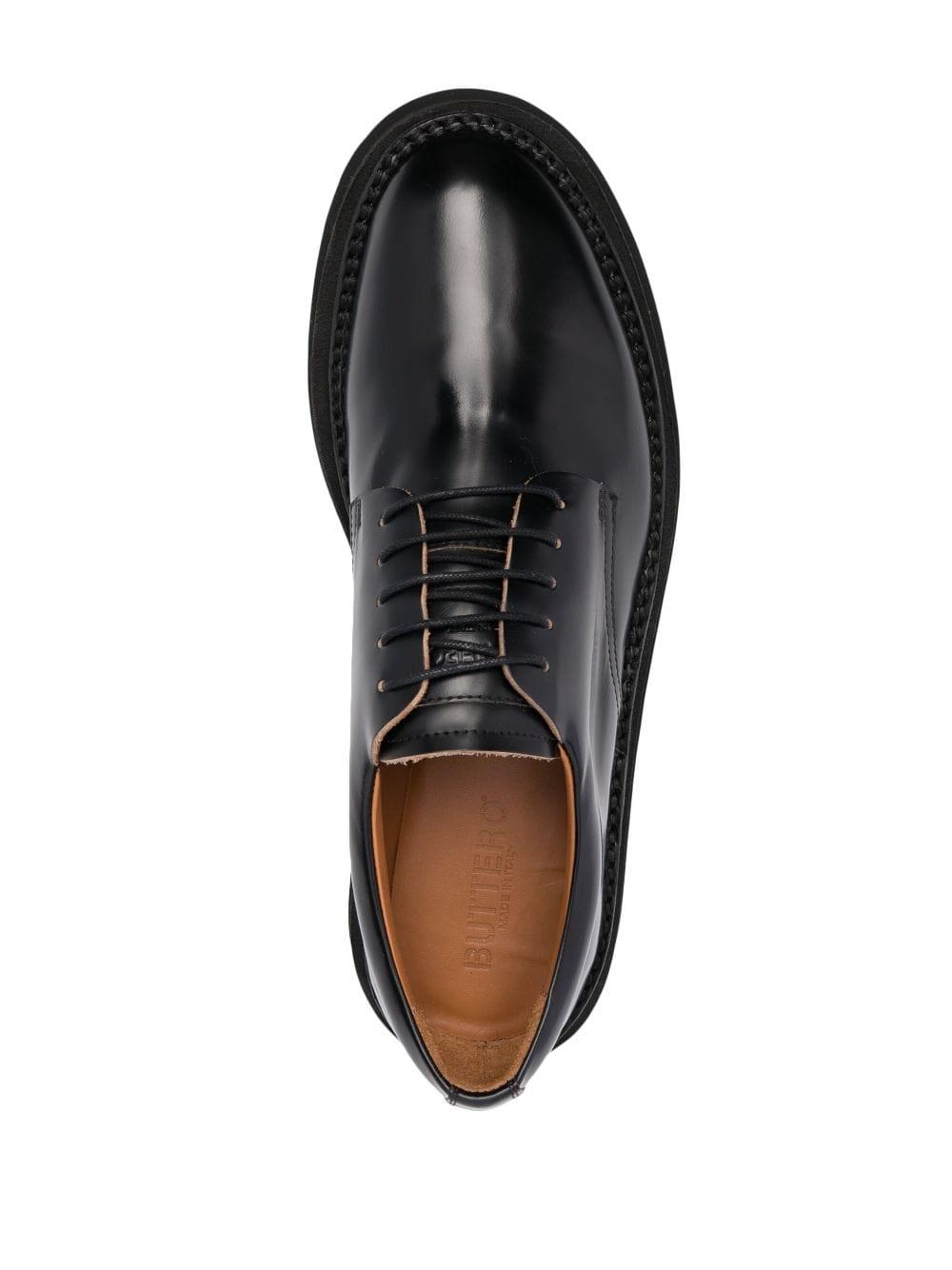 Buttero Lace-up Leather Shoes in Black for Men | Lyst