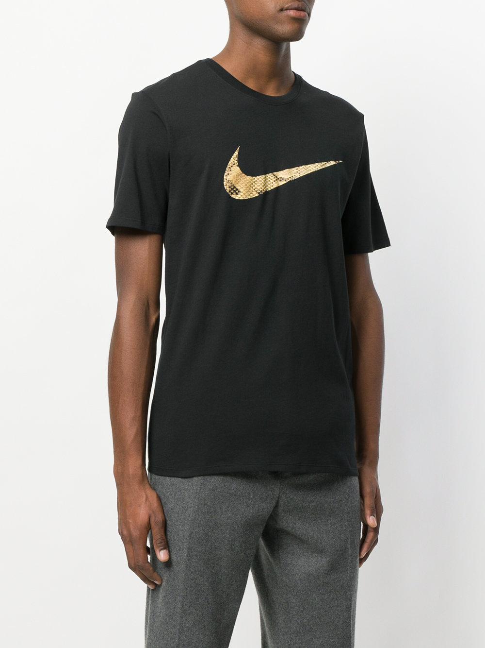 Nike Swoosh Snakeskin Print T-shirt in Black for Men | Lyst