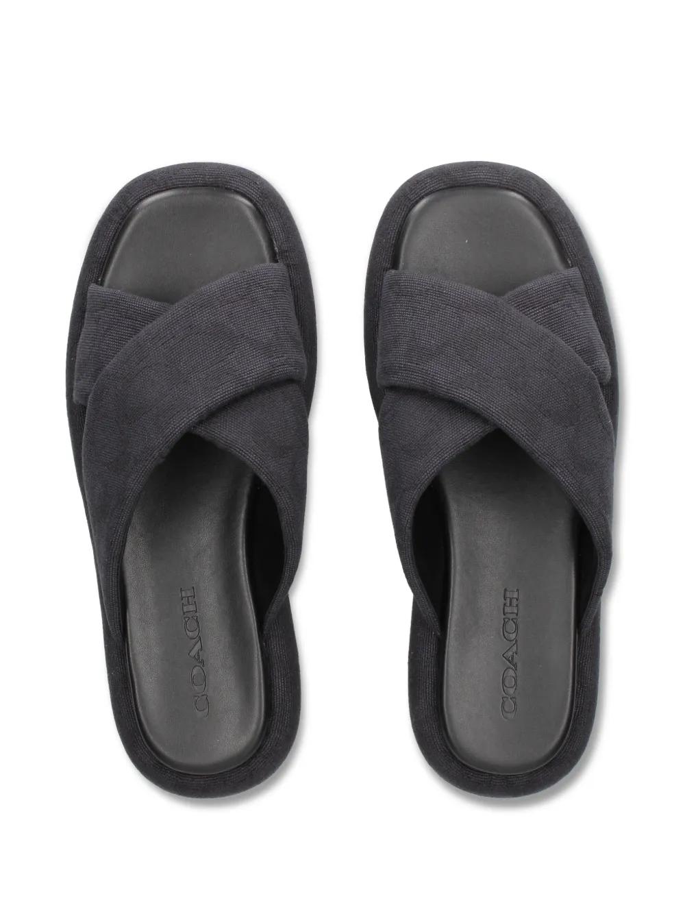 COACH Penelope Signature C Slides in Black | Lyst