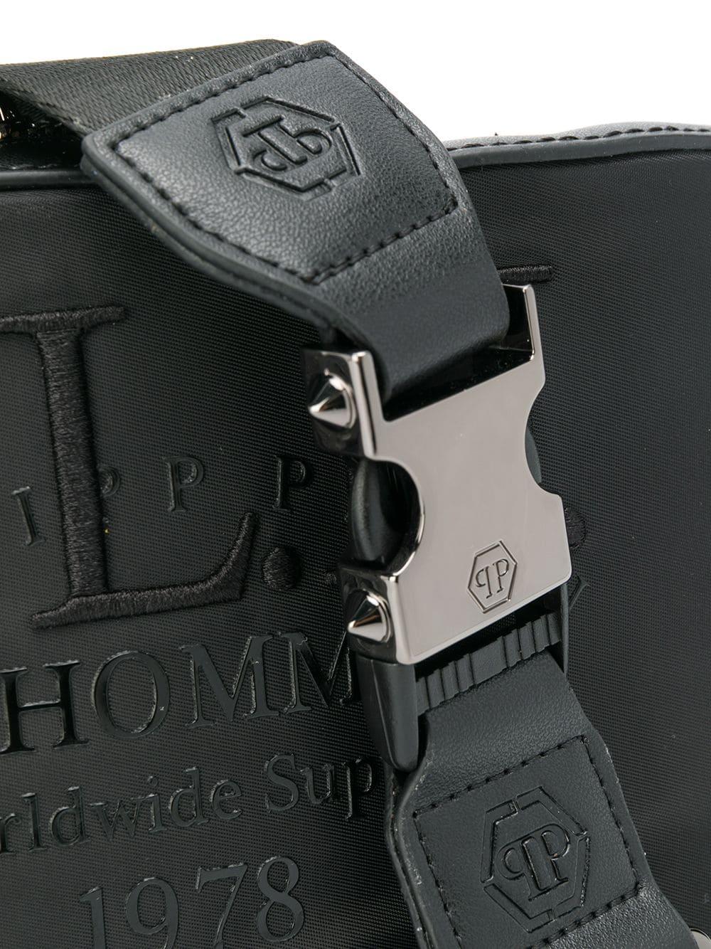 Philipp Plein Cotton Logo Belt Bag in Black for Men - Lyst