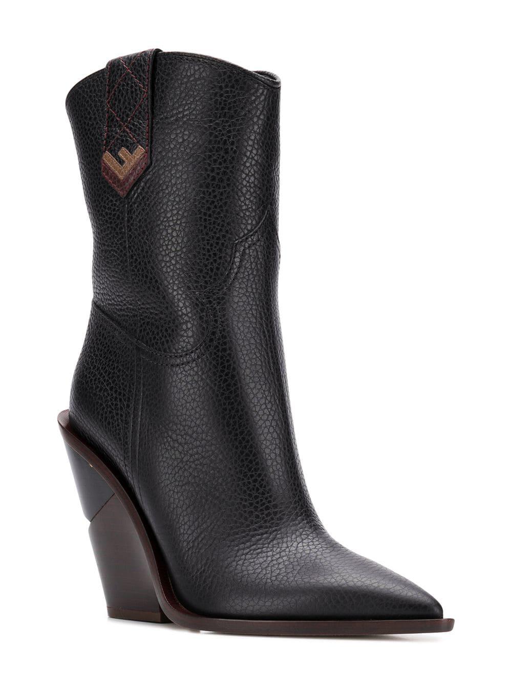 fendi short western boots