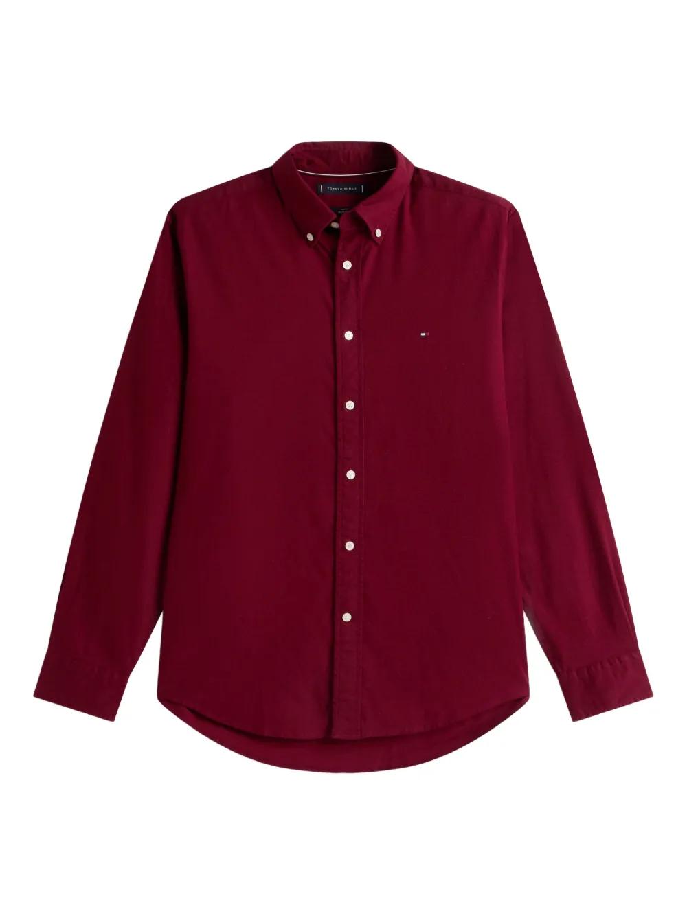 red tommy hilfiger dress shirt $80 Tommy Hilfiger Men's Regular-Fit Red Stretch Button-up Dress Shirt 16 32/33