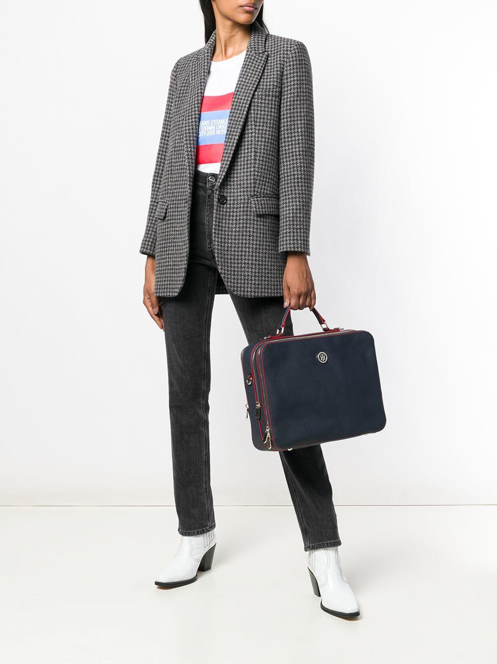 Maletín para portátil con placa del logo Tommy Hilfiger de color Azul | Lyst