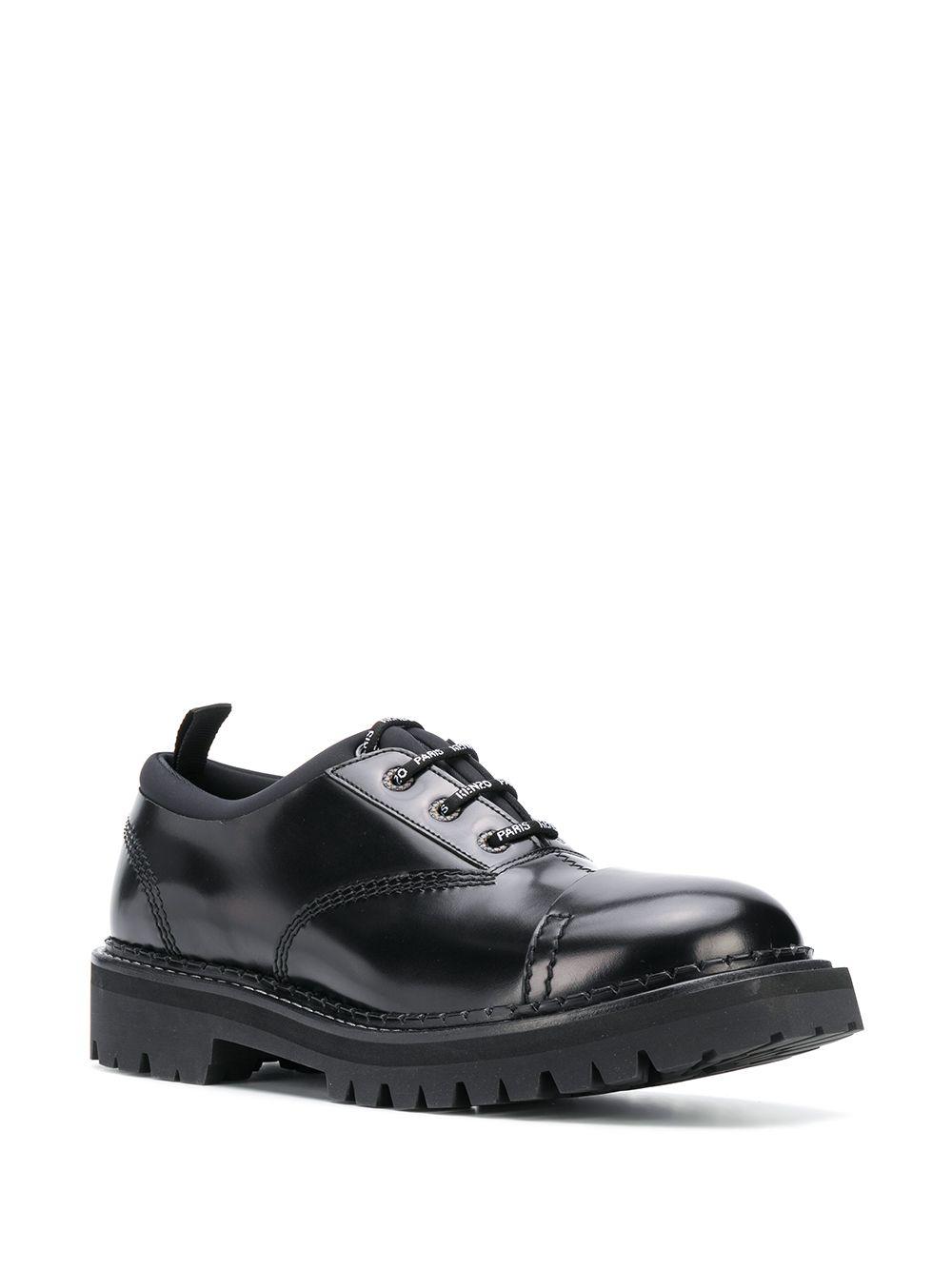KENZO Leather Chunky Oxford Shoes in Black for Men - Lyst