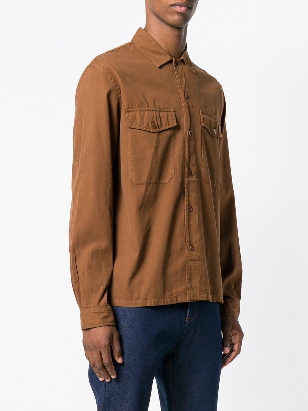 stand collar overshirt
