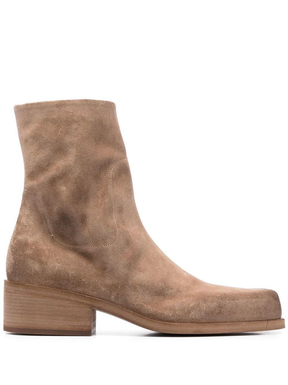 Square toe store suede boots
