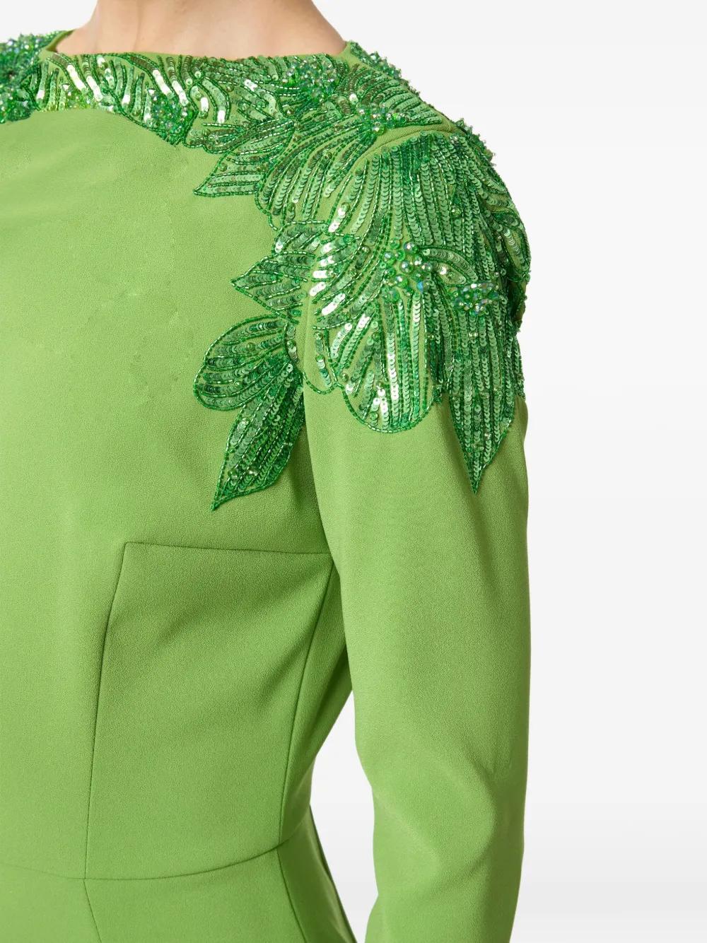 elisabetta franchi green dress Sequin-Embellished Maxi in abiti elisabetta franchi