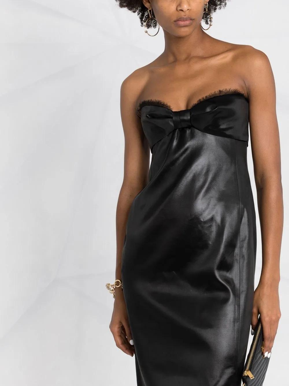 Saint Laurent Leather Dresses for Women | Lyst