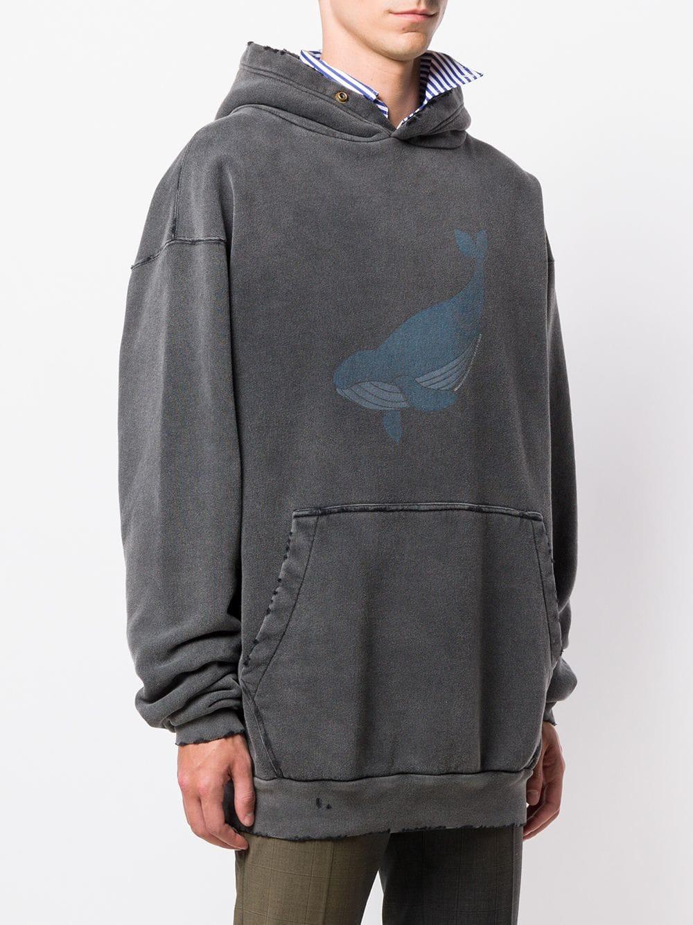 Balenciaga Exclusive To Farfetch - Oversized Whale Hoodie in Gray for | Lyst