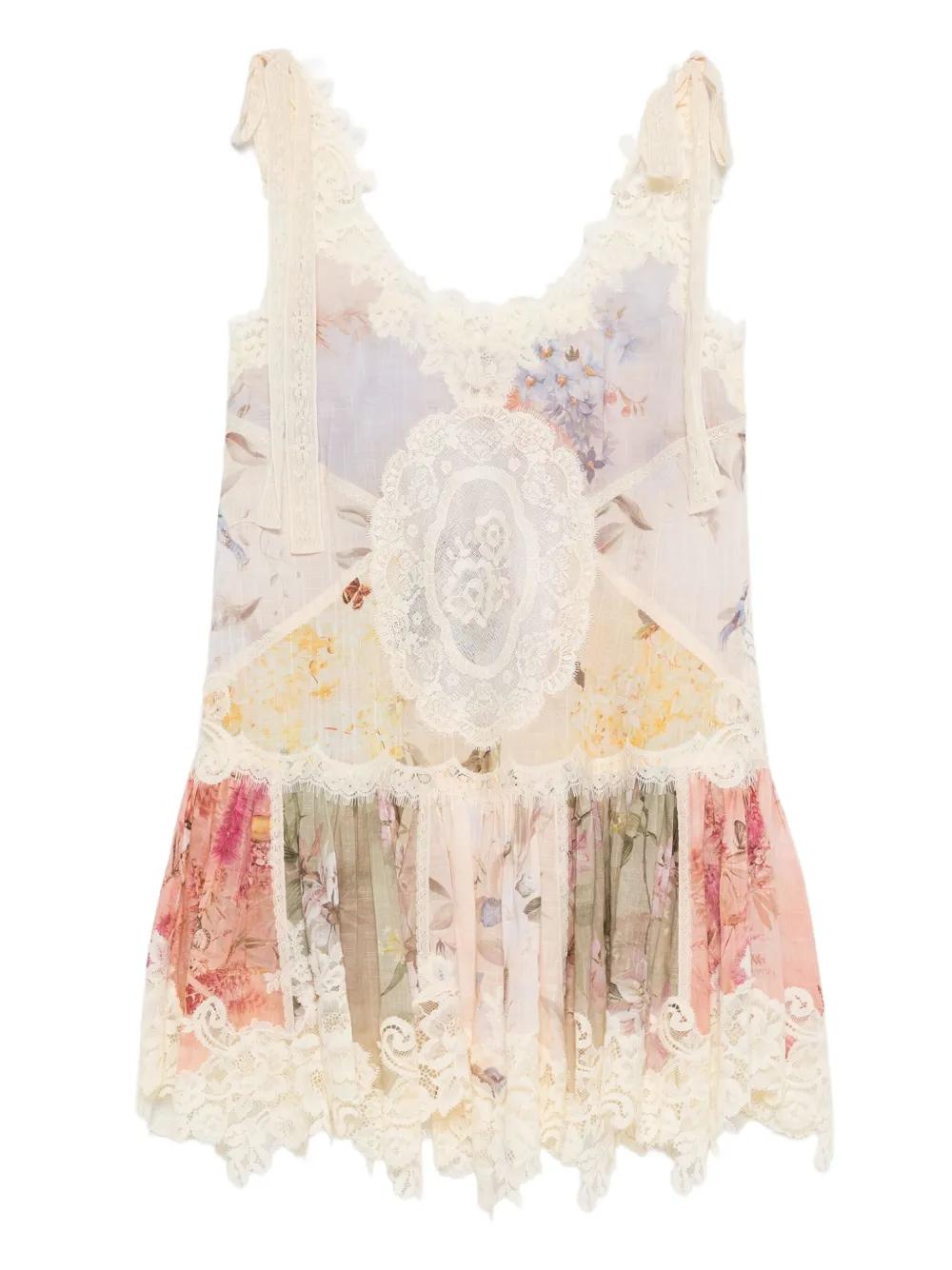 chinese dress ladies Cascadian Ruffle Mini Dress | ZIMMERMANN