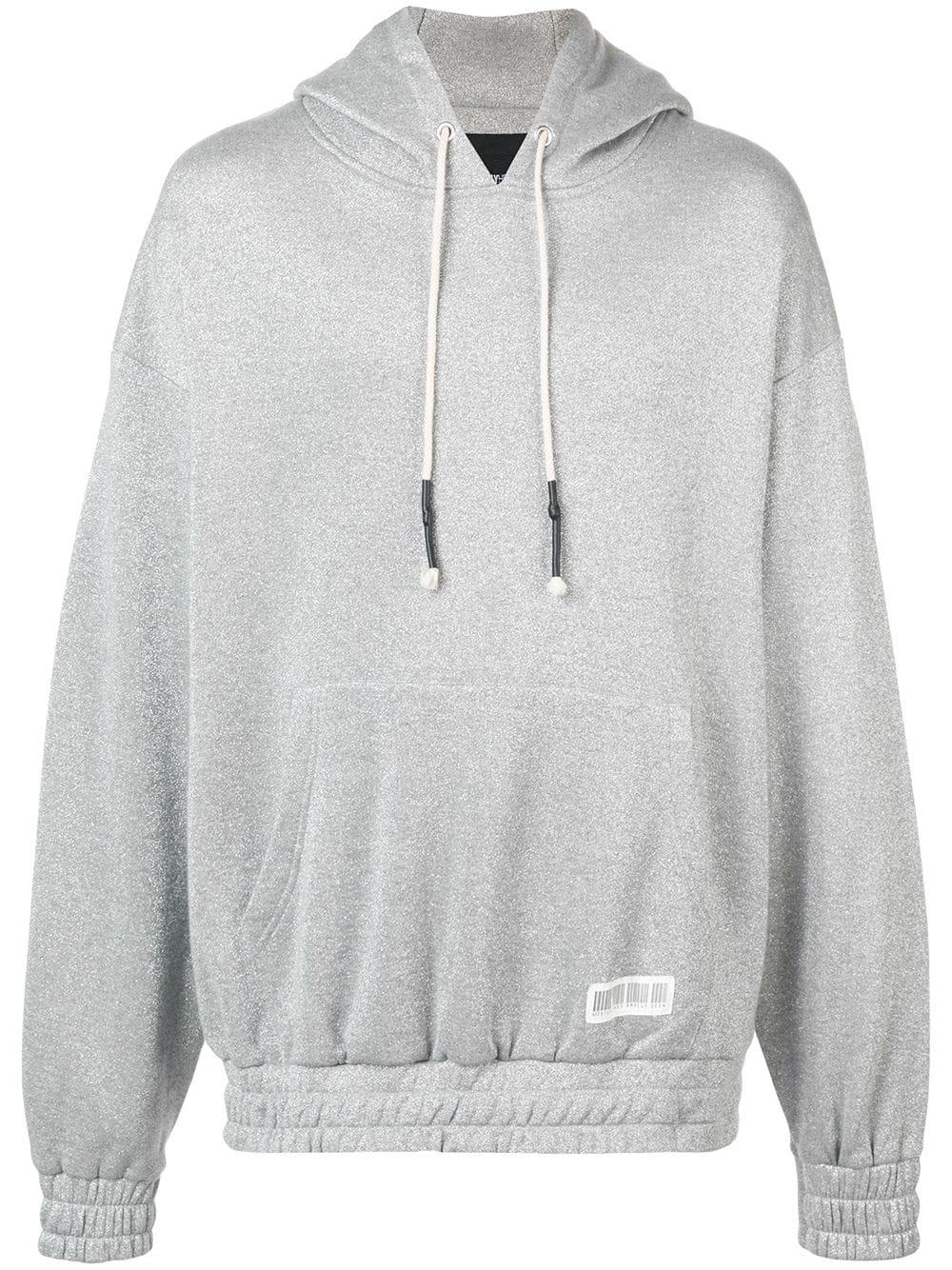 Mostly Heard Rarely Seen Cotton Shine Hoodie in Silver (Metallic) for ...
