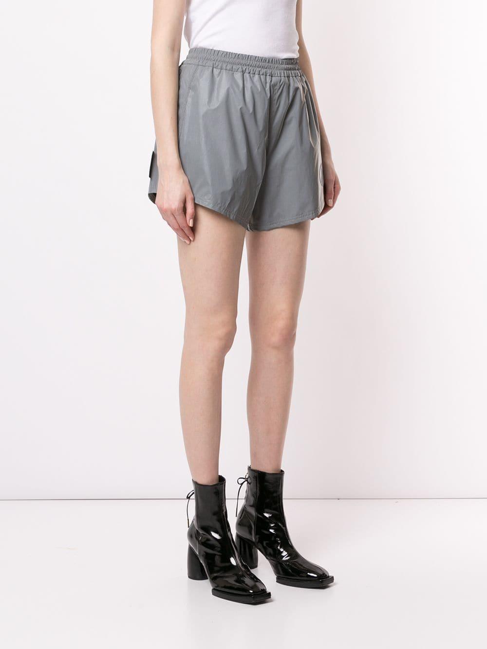 we11done Cotton Reflective Shorts in Grey (Gray) - Lyst