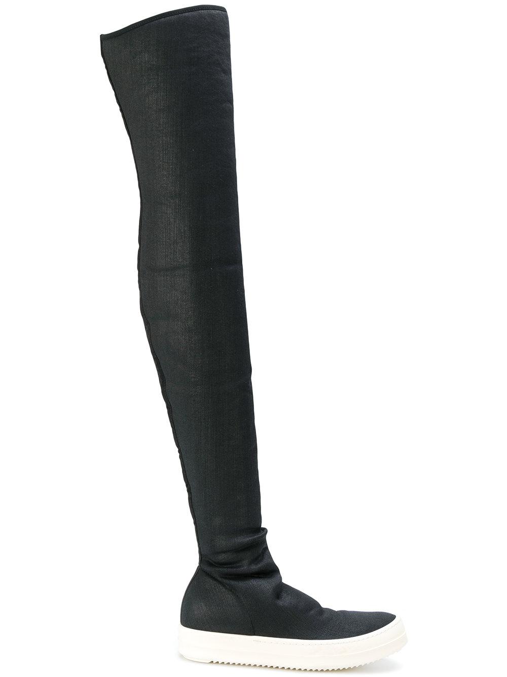 Rick Owens DRKSHDW Sneaker Thigh High Boots in Black | Lyst