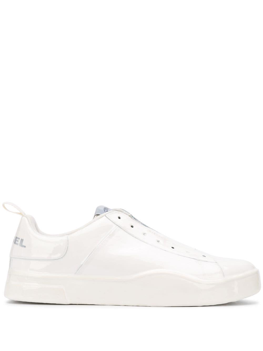 DIESEL Leather Laceless Trainers in White for Men | Lyst