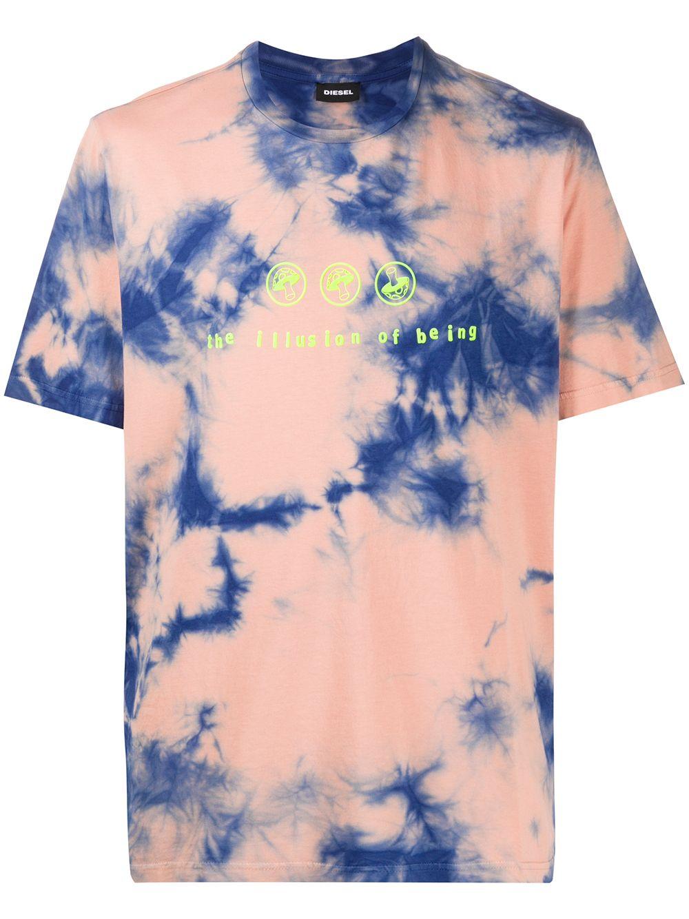 DIESEL T-x86 Tie-dye T-shirt in Blue 