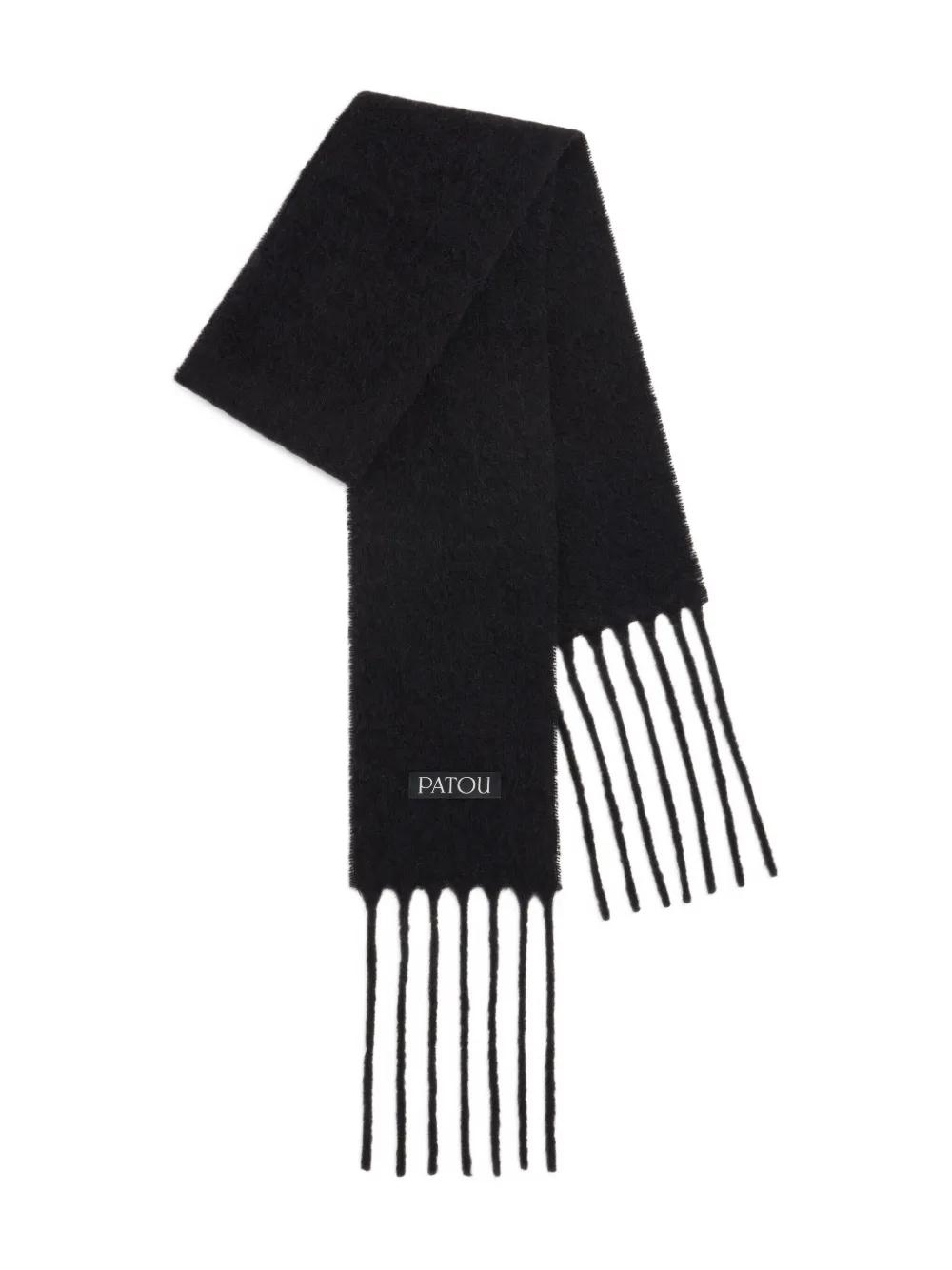 マフラー・ストール PATOU Scarf - PATOU - Wool - Black Patou Scarves and mufflers for Women | Online Sale up to 71