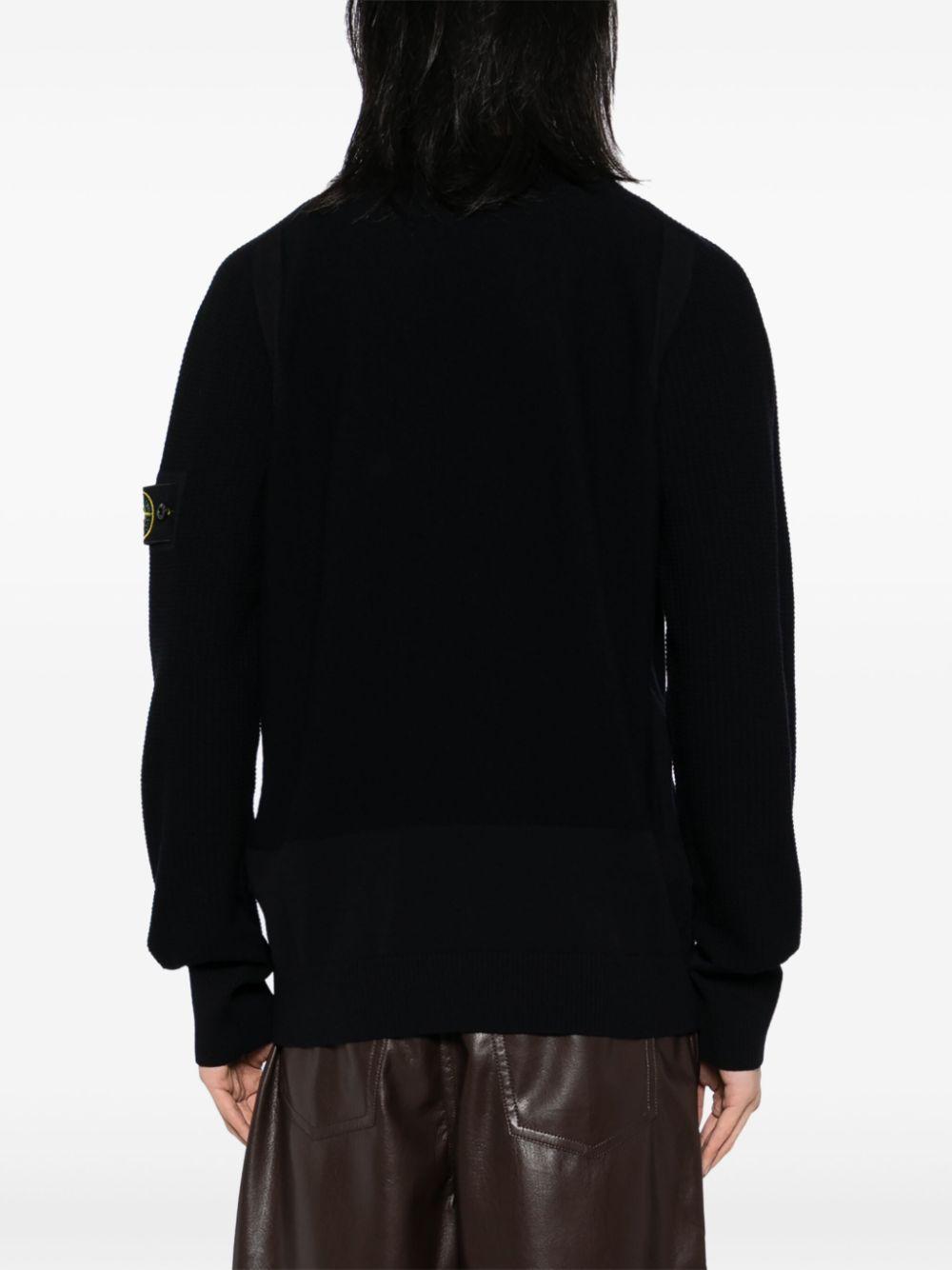 Stone Island メンズ ブラック コンパスバッジ プルオーバー