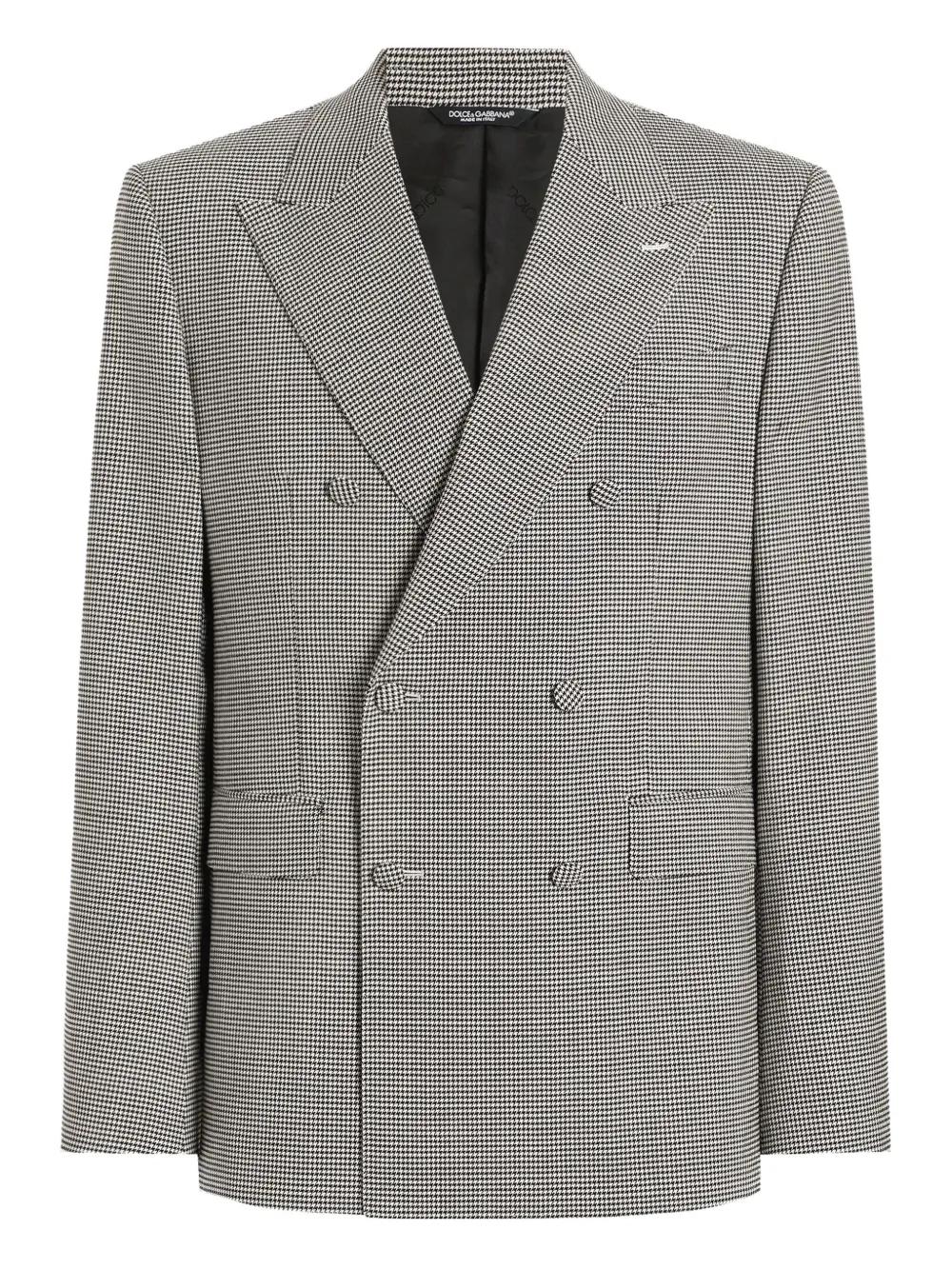ジャケット DOLCE & GABBANA 'Pied de Poule' blazer White/Black Dolce & Gabbana 'Pied De Poule' Blazer | Balardi
