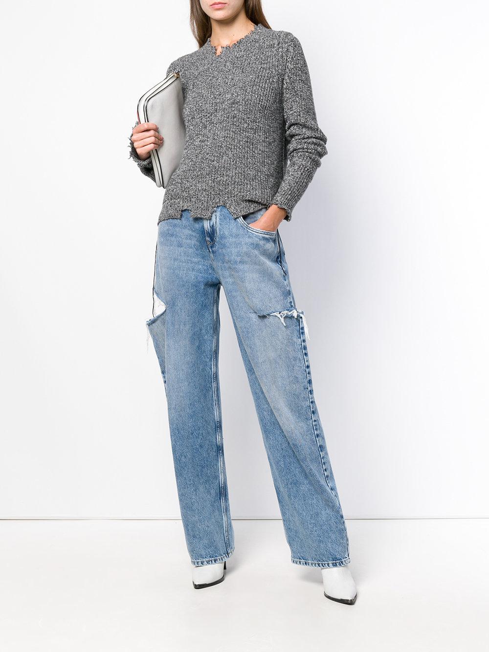 margiela cut out jeans