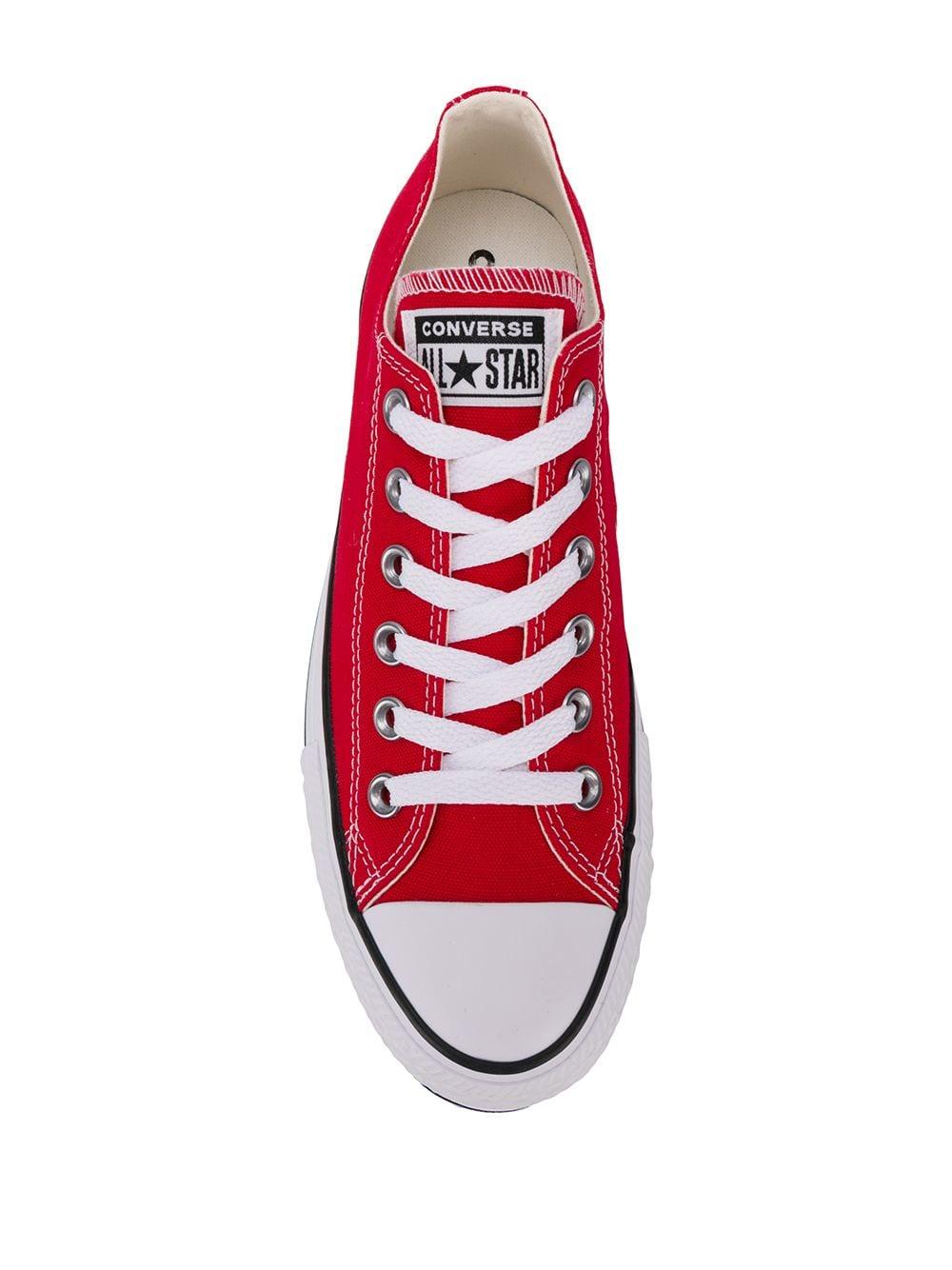 Converse Canvas Platform Sneakers in Red - Lyst