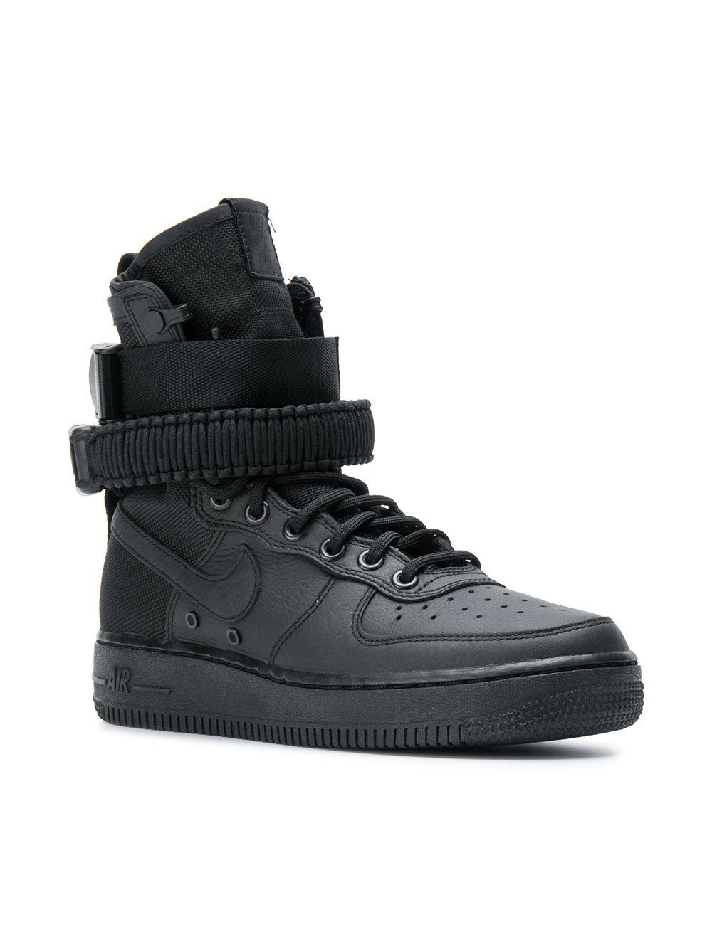 Nike Leather Sf Air Force 1 Sneakers in Black - Lyst