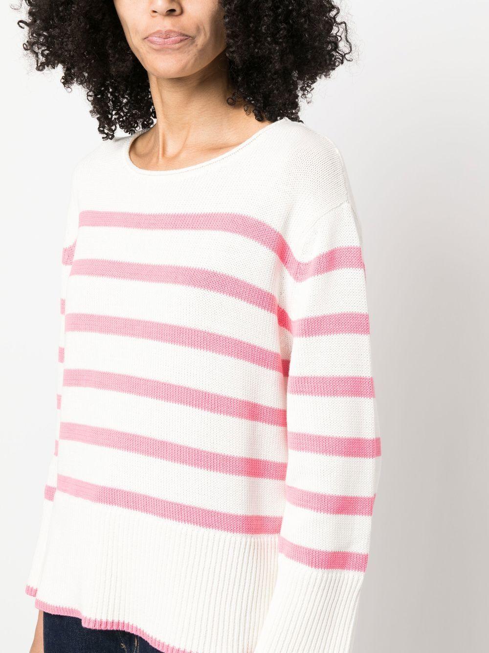 Luisa Cerano Horizontal-stripes Cotton Jumper in Pink | Lyst