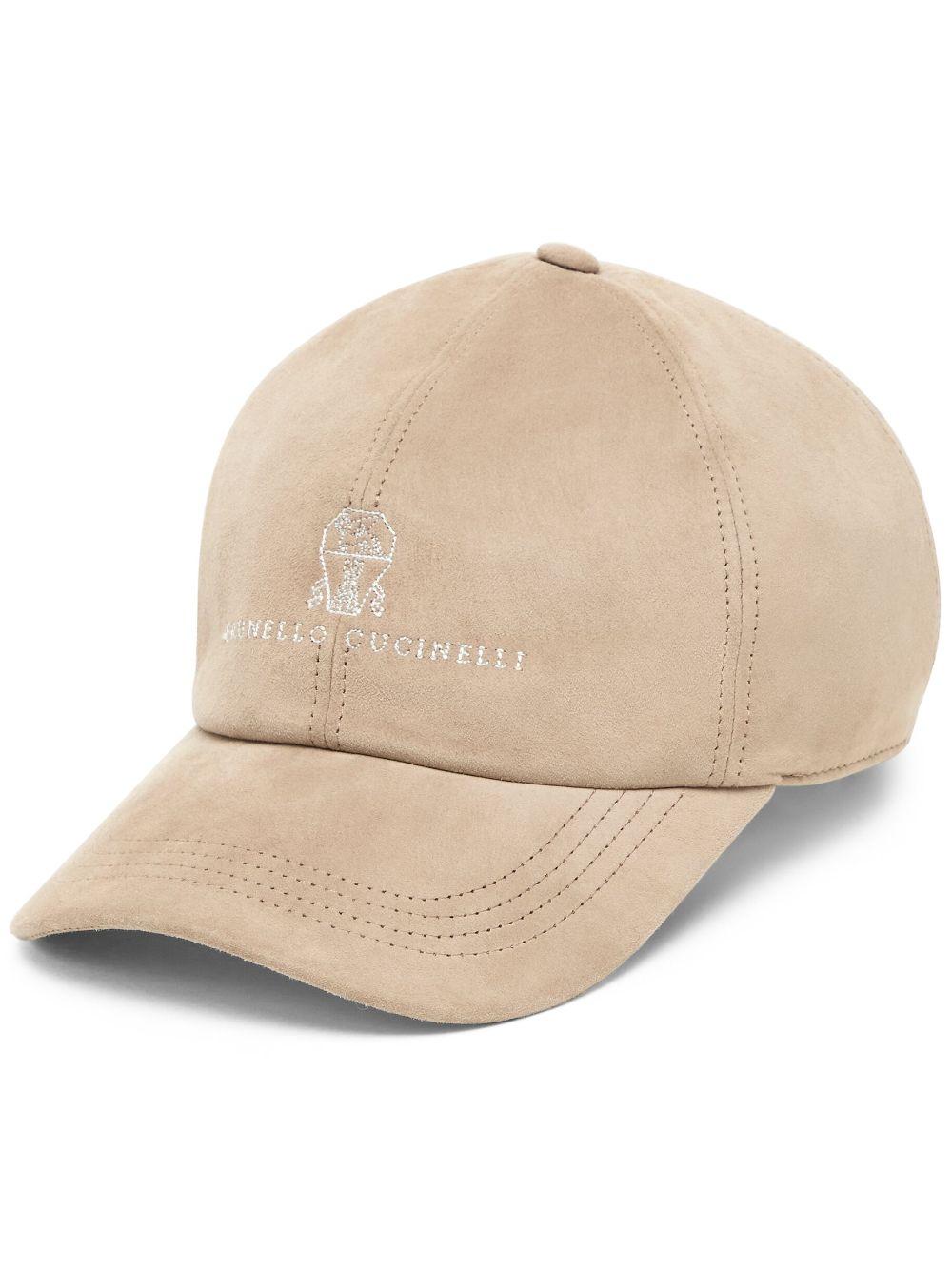 Brunello Cucinelli メンズ ナチュラル レザーキャップ キャップ