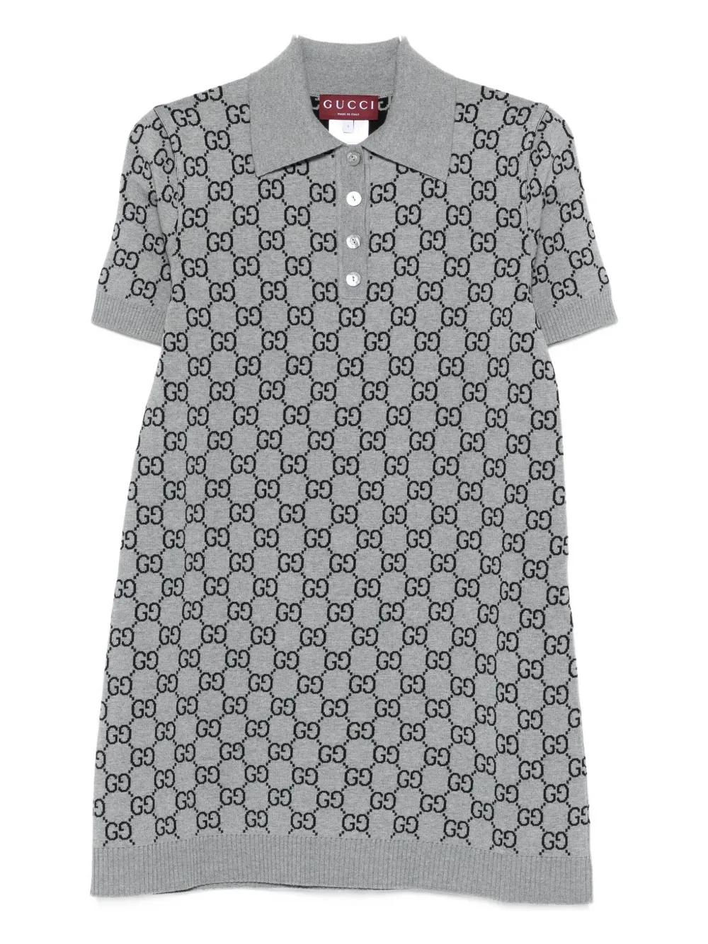 ワンピース Gucci Polo Mini Dress Wool bouclé polo dress in ivory | GUCCI® US