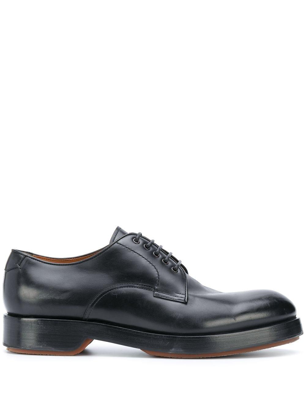 Ermenegildo Zegna Rubber Lace-up Derby Shoes in Black for Men - Lyst