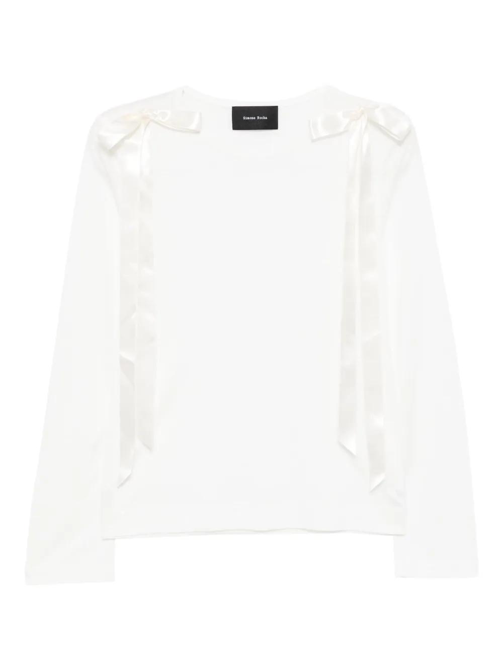 【Simone Rocha】 半袖 ビジュー パール tシャツ Simone Rocha シモーネロシャ 半袖 ビジュー パール tシャツ 白